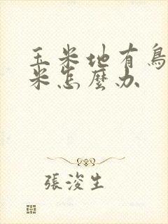 玉米地有鸟吃玉米怎么办
