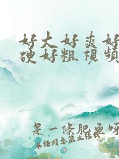 好大好爽好涨好硬好粗视频