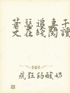 萧瑟追妻千落续文在线阅读
