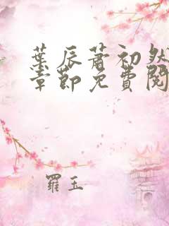 叶辰萧初然全部章节免费阅读