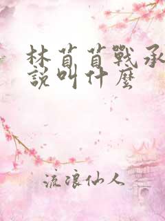 林苜苜战承胤小说叫什么