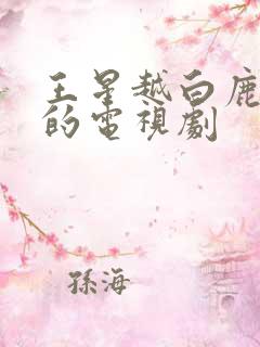 王星越白鹿主演的电视剧