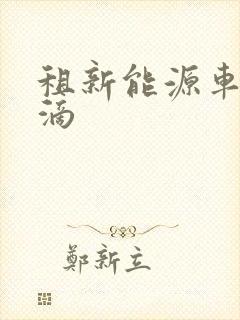 租新能源车跑滴滴