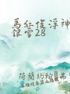马红俊浮神传承银雪28