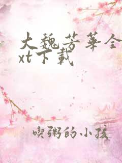 大魏芳华全本txt下载