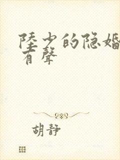 陆少的隐婚罪妻有声