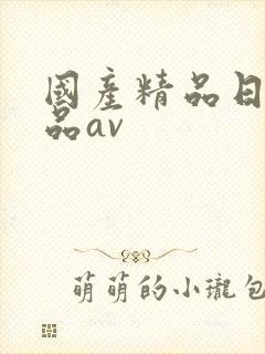 国产精品日韩精品av