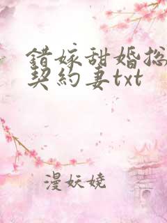 错嫁甜婚总裁的契约妻txt