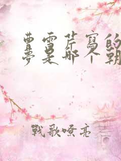 曹雪芹写的红楼梦是哪个朝代的