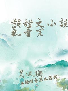 超甜文小说一口气看完