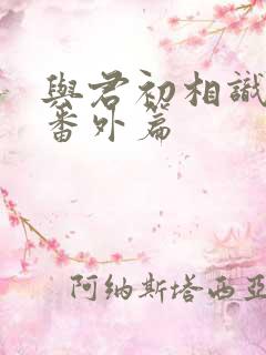 与君初相识小说番外篇