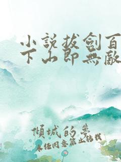 小说拔剑百年,下山即无敌免费阅读