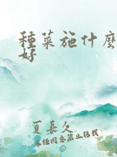 种菜施什么肥料好