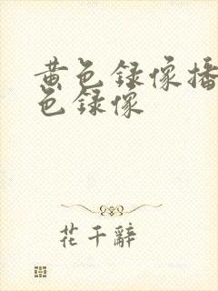 黄色录像播放黄色录像