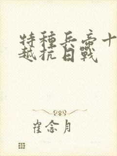 特种兵帝十三穿越抗日战
