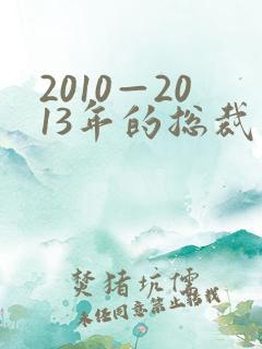2010—2013年的总裁文