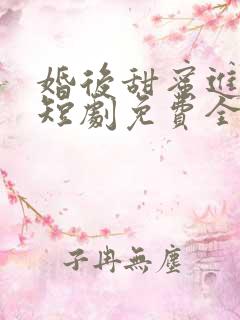 婚后甜蜜进行时短剧免费全集免费播放