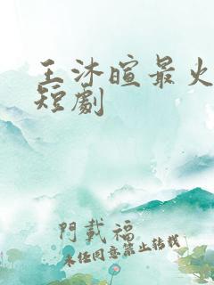 王沐暄最火十部短剧