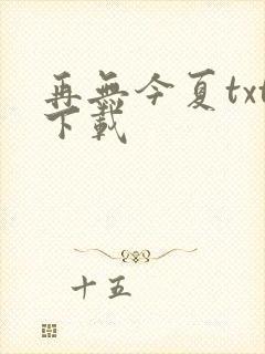 再无今夏txt下载