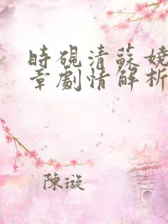 时砚清苏娆21章剧情解析