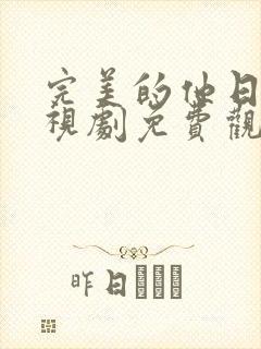 完美的他日剧电视剧免费观看