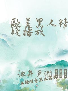 欧美黑人精品在线播放