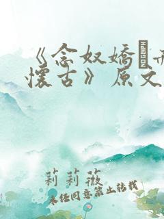 《念奴娇·赤壁怀古》原文,翻译及赏析