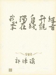 我独自升级第二季在线观看免费