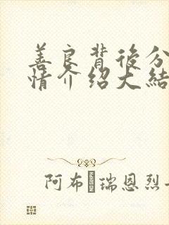 善良背后分集剧情介绍大结局