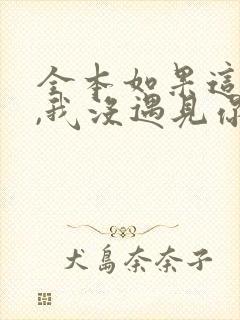 全本如果这一秒,我没遇见你