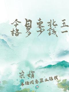 今日东北玉米价格多少钱一斤