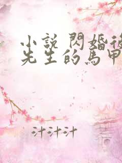 小说 闪婚后傅先生的马甲藏不住了