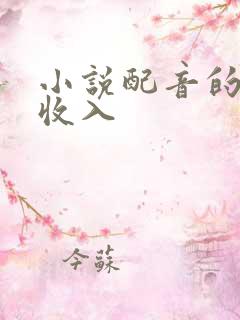 小说配音的真实收入
