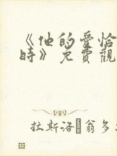 《他的爱恰逢其时》免费观看全集