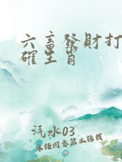 六畜发财打一准确生肖