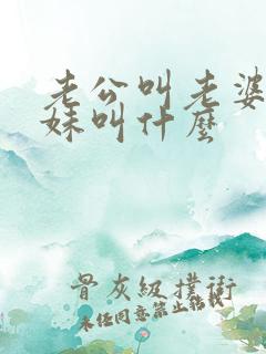 老公叫老婆的妹妹叫什么