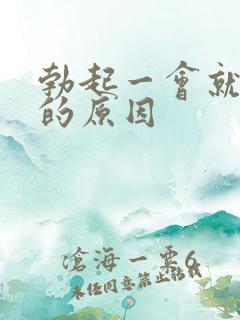 勃起一会就软了的原因
