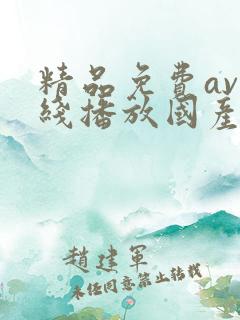 精品免费av在线播放国产