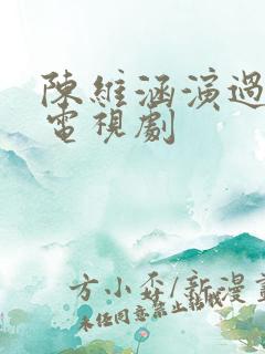 陈维涵演过哪些电视剧