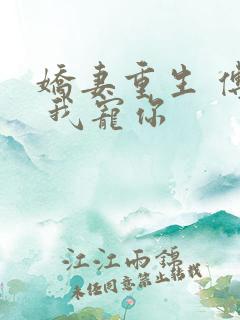 娇妻重生 傅总 我宠你