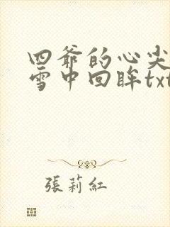 四爷的心尖宠妃雪中回眸txt下载