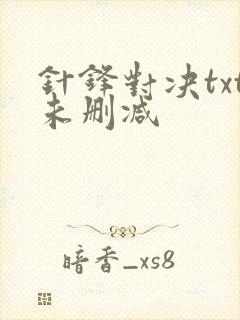 针锋对决txt未删减