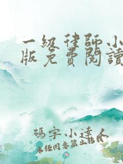 一级律师小说正版免费阅读