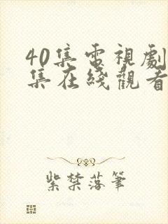 40集电视剧全集在线观看免费