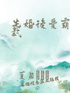 先婚后爱霸道总裁