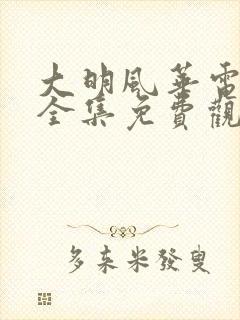 大明风华电视剧全集免费观看64集