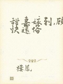 甜妻嫁到,顾少快还俗