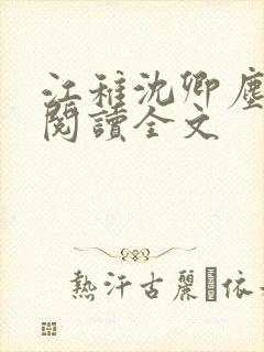 江稚沈卿尘免费阅读全文