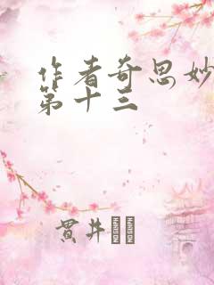 作者奇思妙想翁第十三