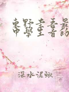 东野圭吾最值得中学生看的书 东野圭吾最值得中学生看的书